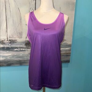 Nike Dri-Fit Pro Combat Purple Ombre Tank Top, Large
